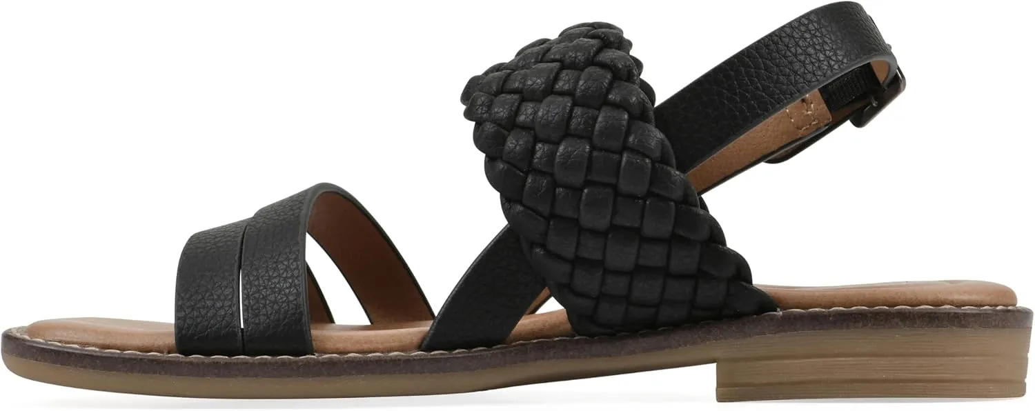 WHITE MOUNTAIN Women's Macaroni Strappy Braided Sandal