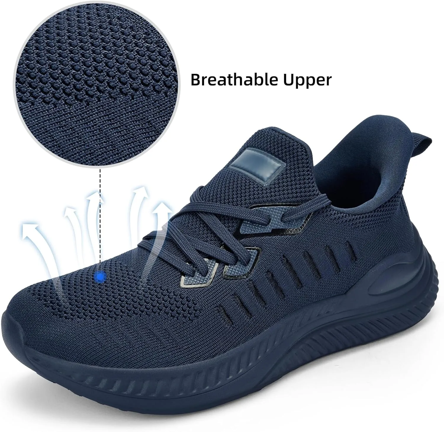 Wide Walking Shoes for Men Slip On Mens Running Shoes Tennis Shoes Lightweight Breathable Walking Sneakers Workout Gym Wide Sneakers