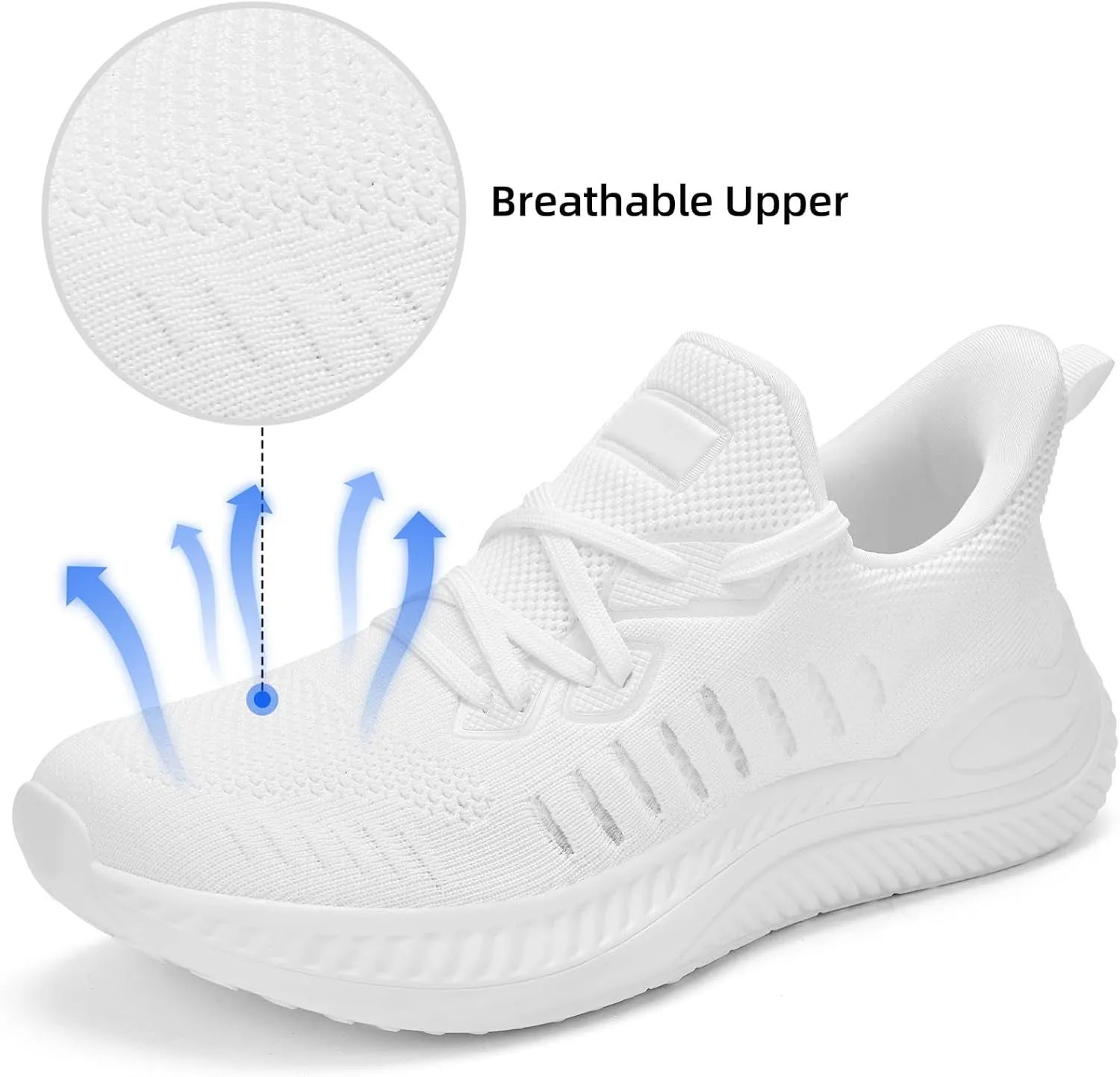 Wide Walking Shoes for Men Slip On Mens Running Shoes Tennis Shoes Lightweight Breathable Walking Sneakers Workout Gym Wide Sneakers