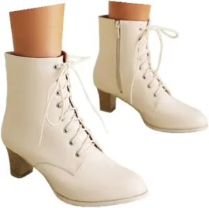 Women's Ankle Boots Chunky Block Low Heel Victorian Boots Comfortable Round Toe Dressy Office Short Booties Lace Up Fall Winter Boots for Women Vintage Combat Boots