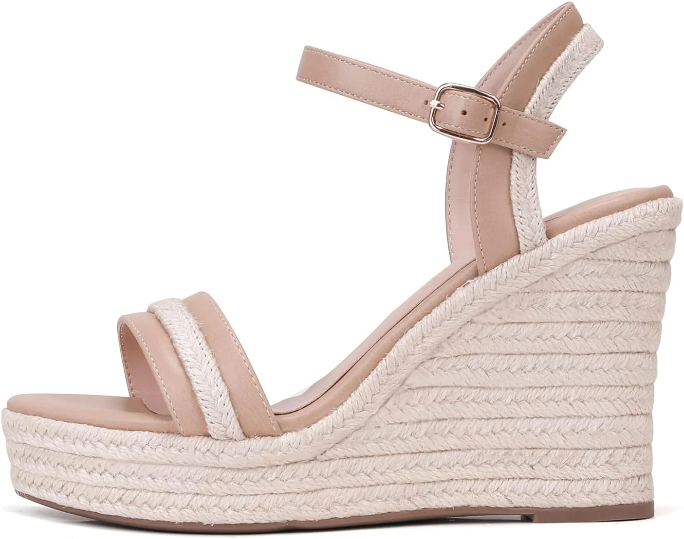 Women's Classic Summer Platform Dress Sandals Wedge Ankle Strap Round Open Toe Sandals Comfy Sloping High Heels for Women Casual Beach