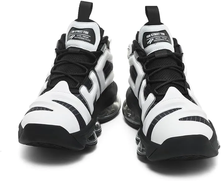 Womens Mens Basketball Shoes Air Cushion Running Height Increasing Breathable Mesh Leather Non SlipFashion Sneakers