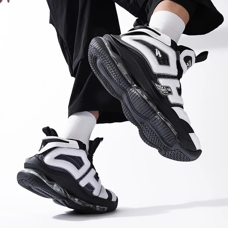 Womens Mens Basketball Shoes Air Cushion Running Height Increasing Breathable Mesh Leather Non SlipFashion Sneakers