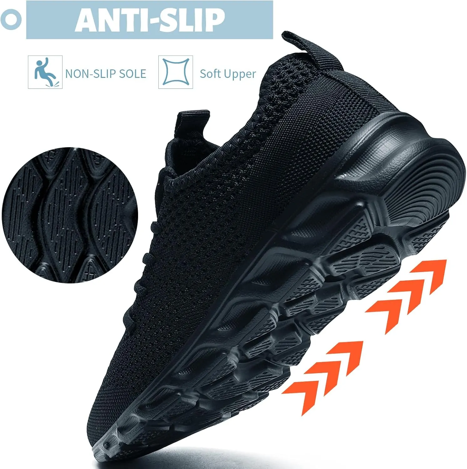 Womens Mens Running Shoes Tennis Sneakers Lightweight Gym Slip on Unisex Shoes Athletic Workout Walking Shoes