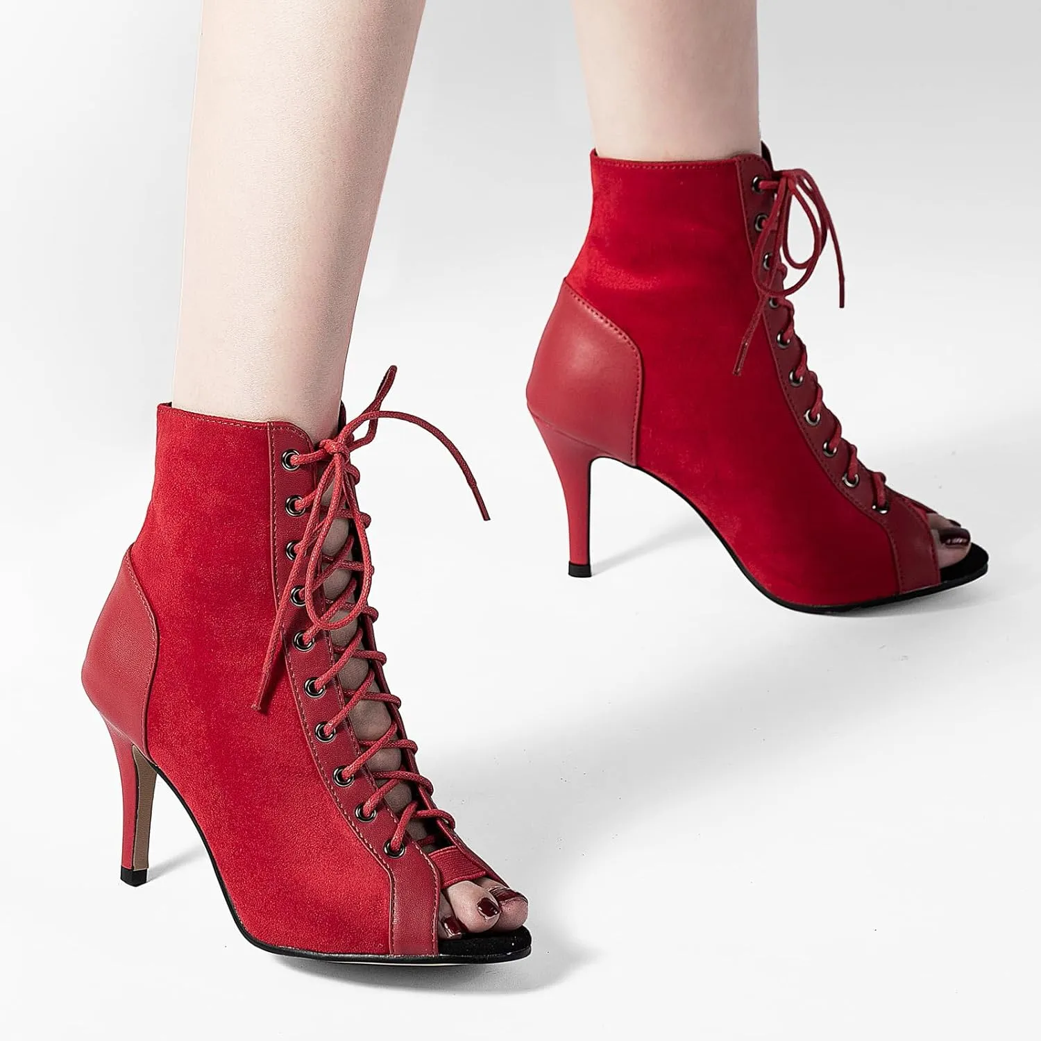 Women's Peep Toe Dance Stilettos High Heels-Mother's Day Gift,Sandals Fashion Sexy Lace Up Ladies Dress Pumps Ankle Booties