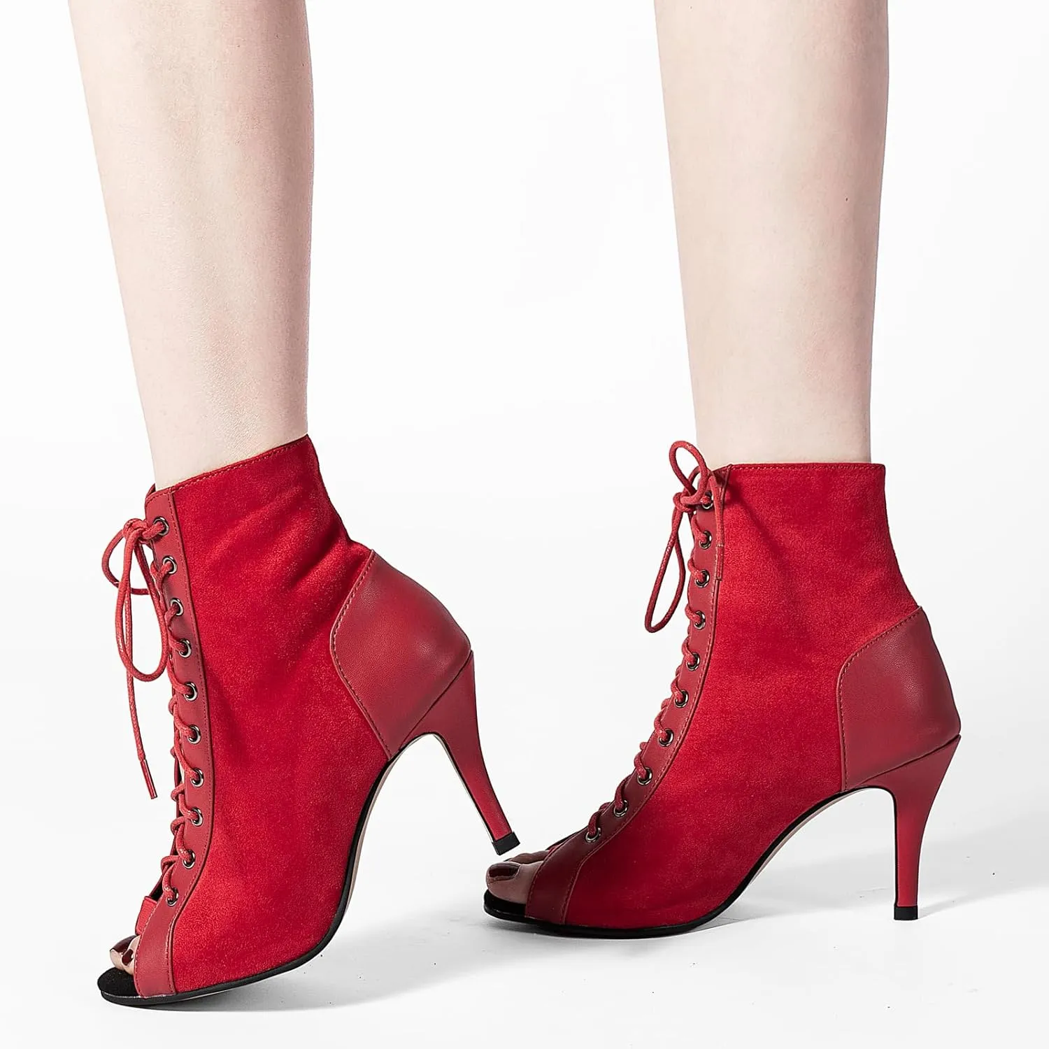 Women's Peep Toe Dance Stilettos High Heels-Mother's Day Gift,Sandals Fashion Sexy Lace Up Ladies Dress Pumps Ankle Booties