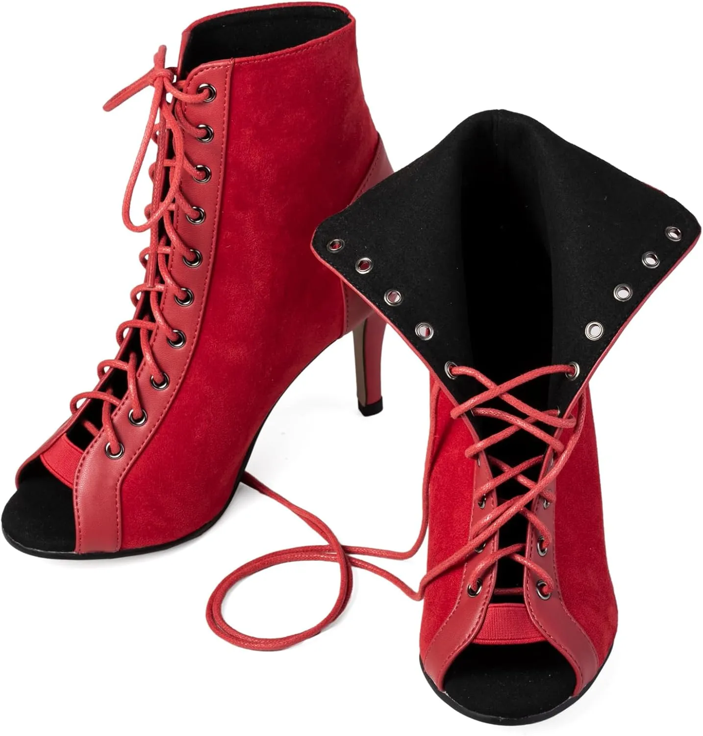 Women's Peep Toe Dance Stilettos High Heels-Mother's Day Gift,Sandals Fashion Sexy Lace Up Ladies Dress Pumps Ankle Booties