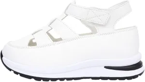 Women's Platform Sandals Hollow-Out Closed Toe Ankle Strap Wedge Sandal Height-Boosting Thick Sole Summer Casual Comfortable Walking Shoes