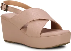 Women's Platform Wedge Sandal - Open Toe with Adjustable Ankle Strap, Comfortable Cushioned Footbed, Stylish Heels for Casual, Party, or Formal Wear