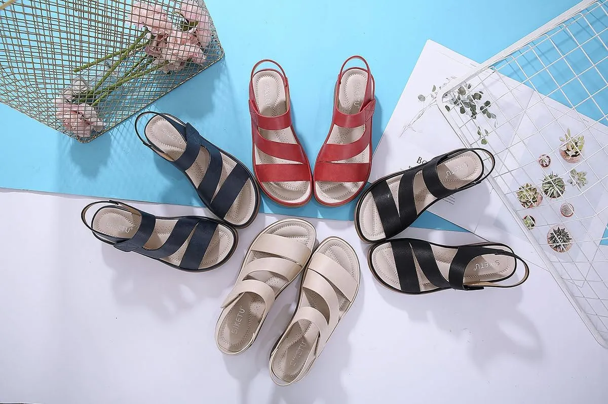 Women's Sandals Retro breathable Comfortable Summer Beach Sandals sports Sommer Flip Flops Open Toe