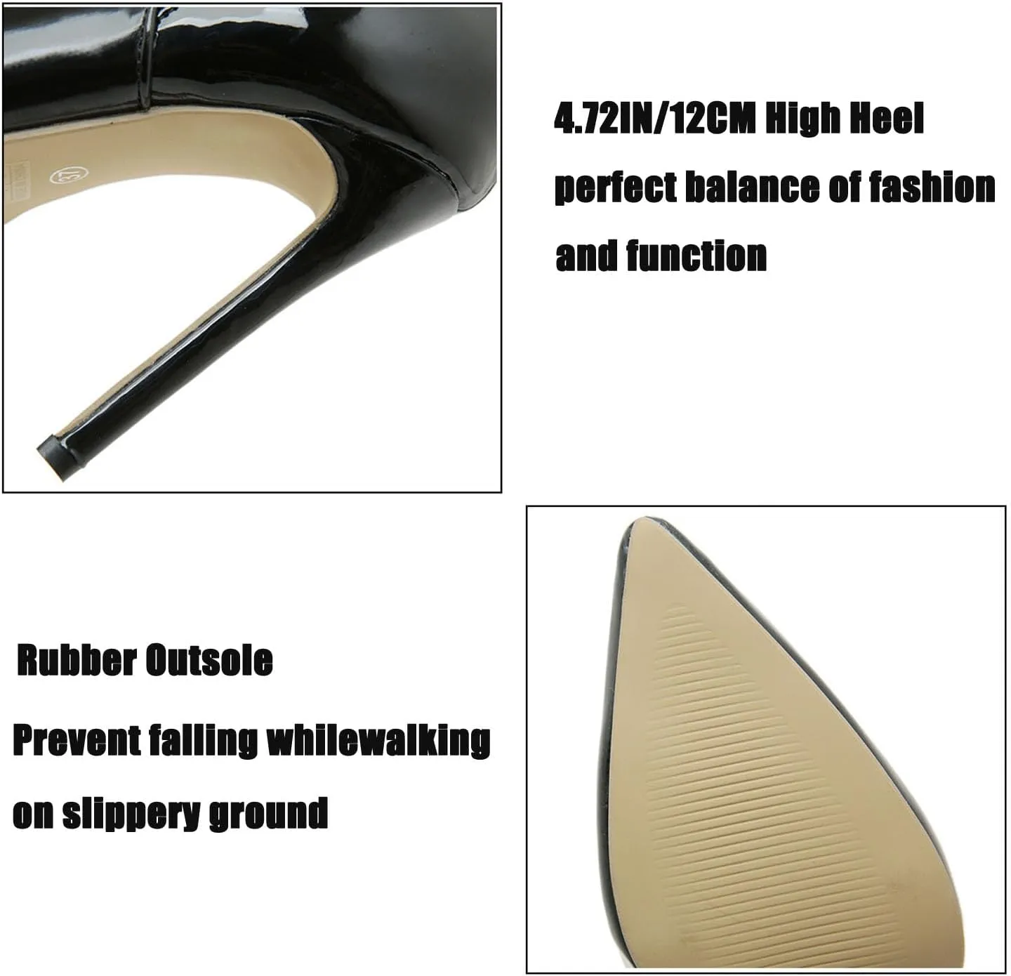 Women's Sexy Pointed Toe Stiletto Heels Ankle Boots With Elastic Panels Comfy High Heel Side Zip V Cut Fashion Stylish Booties Slip On Wedding Evening Party Dress Shoes 4.72IN