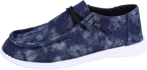 Women's Sunflower Print Canvas Casual Loafers Comfortable Light Weight Slip On Ultralight Sole Wide Boat Shoes Casual Lightweight Black Lace-Up Walking Flat Deck Shoes for Work and Traveling