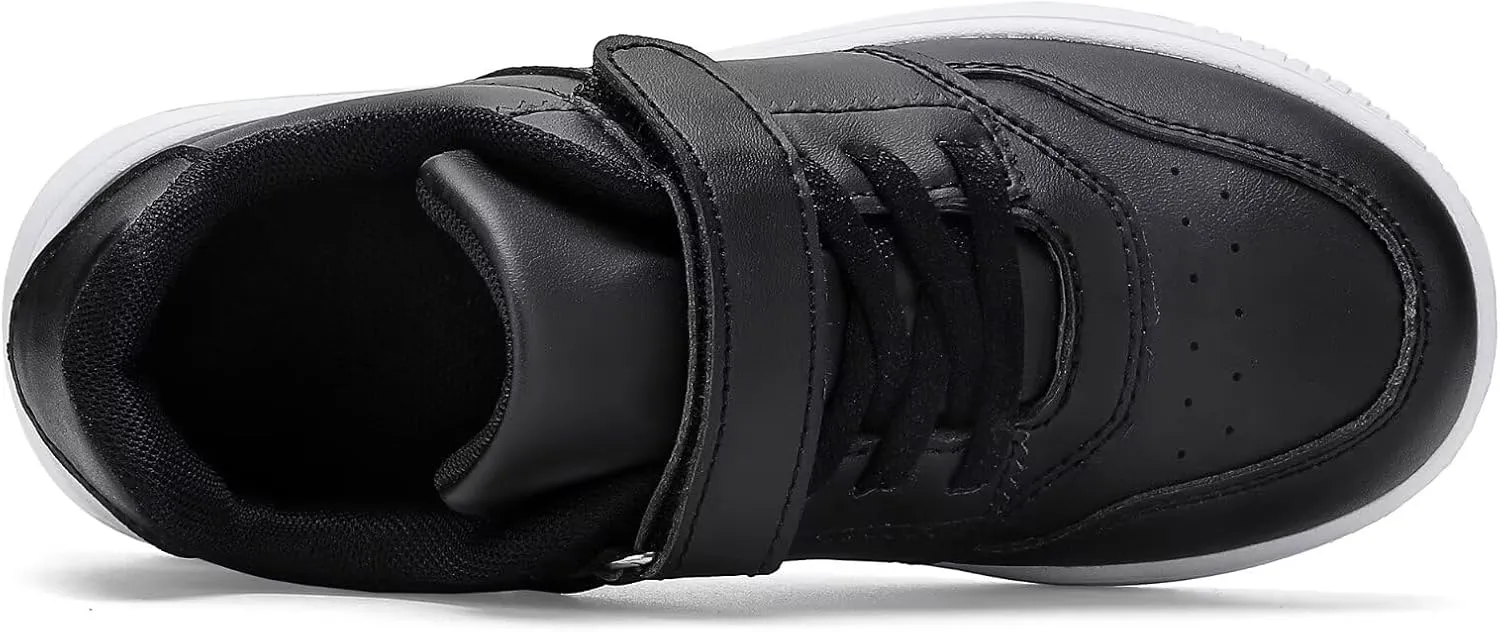 YAVY Unisex-Child Sneakers Boys Girls Running Leather Sneakers Breathable Mesh Athletic Shoes Lightweight Kids Walking Shoes